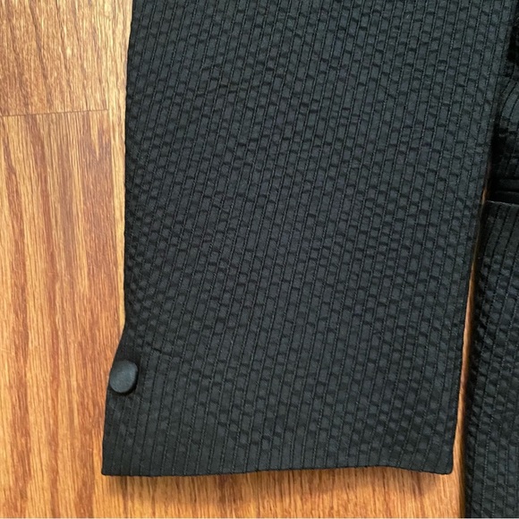 Versace two button single breasted black wool silk textured sports coat blazer - Picture 4 of 15